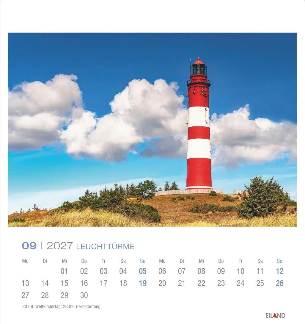 Bild: 9783964024220 | Leuchttürme Postkartenkalender 2027 - Leuchten des Nordens | Eiland