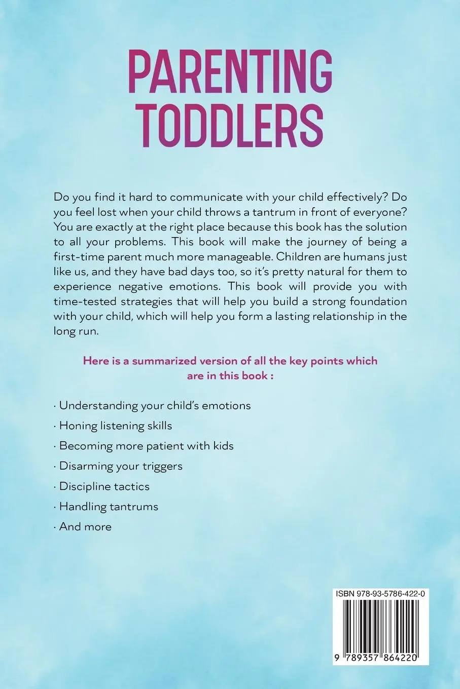 Rückseite: 9789357864220 | Parenting Toddlers | Trista Frost | Taschenbuch | Englisch | 2023