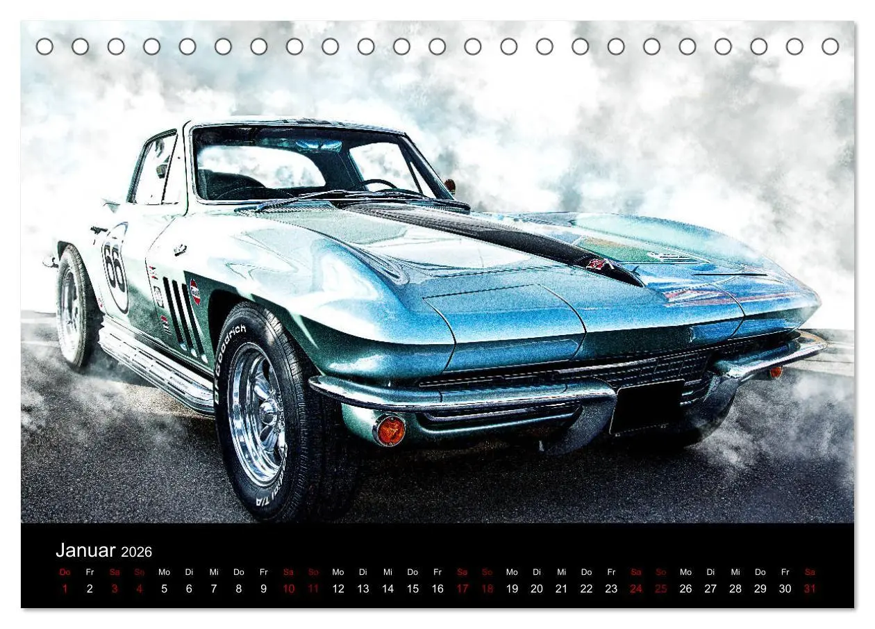 Bild: 9783457754320 | American Automobile (Tischkalender 2026 DIN A5 quer), CALVENDO...