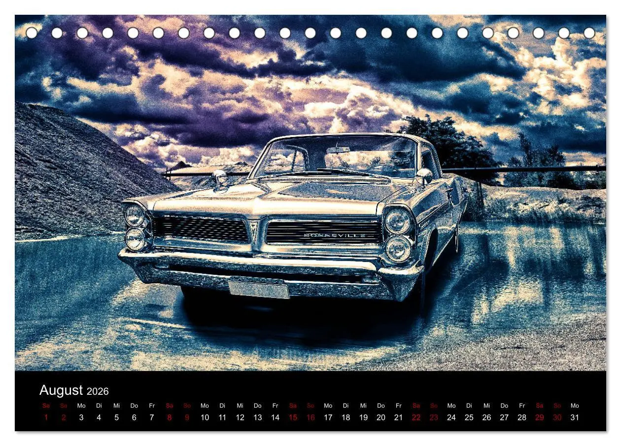 Bild: 9783457754320 | American Automobile (Tischkalender 2026 DIN A5 quer), CALVENDO...