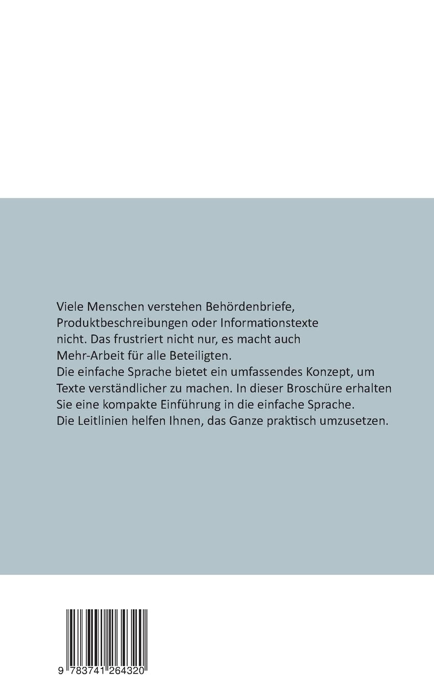Rückseite: 9783741264320 | Sagen Sie es einfach | Eine Einführung in die einfache Sprache | Buch
