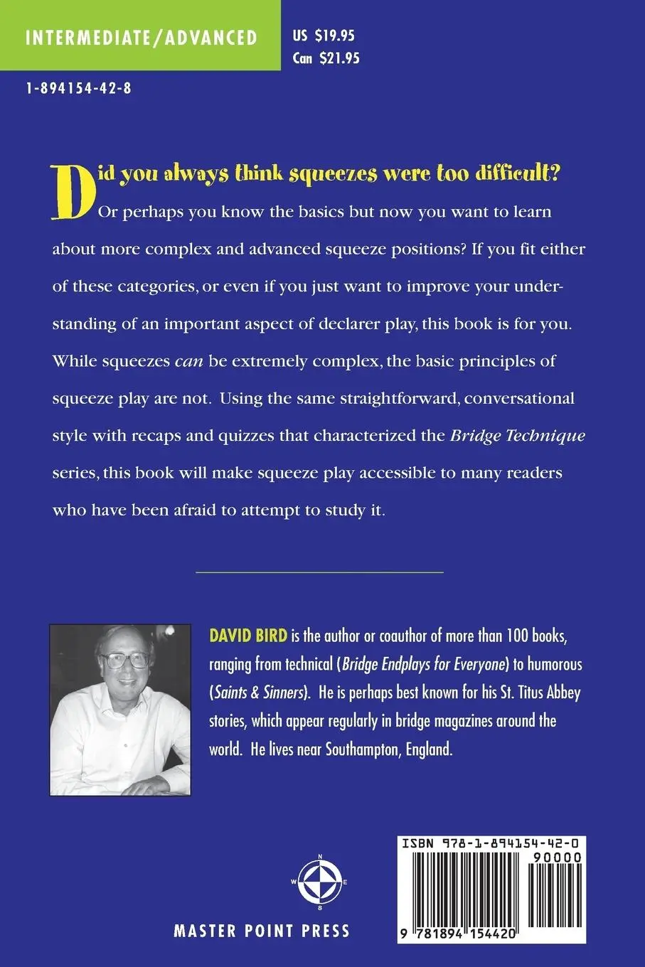 Rückseite: 9781894154420 | Bridge Squeezes for Everyone | Yes, Even You | David Bird | Buch