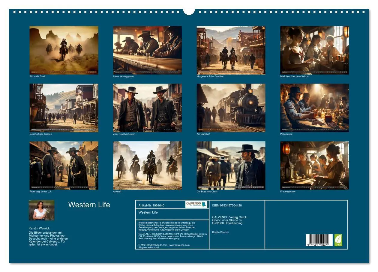 Bild: 9783457504420 | Western Life (Wandkalender 2026 DIN A2 quer), CALVENDO Monatskalender