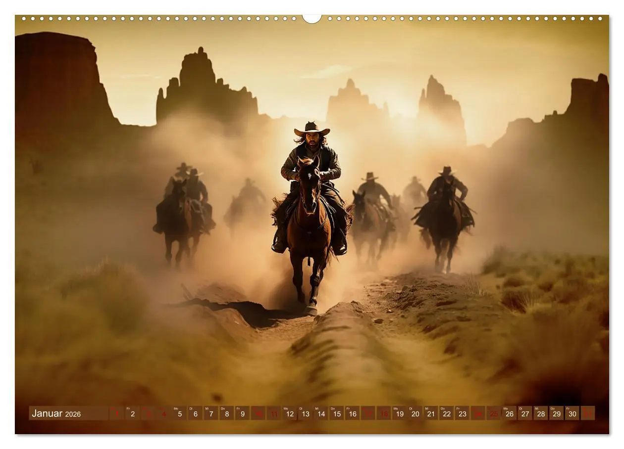 Bild: 9783457504420 | Western Life (Wandkalender 2026 DIN A2 quer), CALVENDO Monatskalender