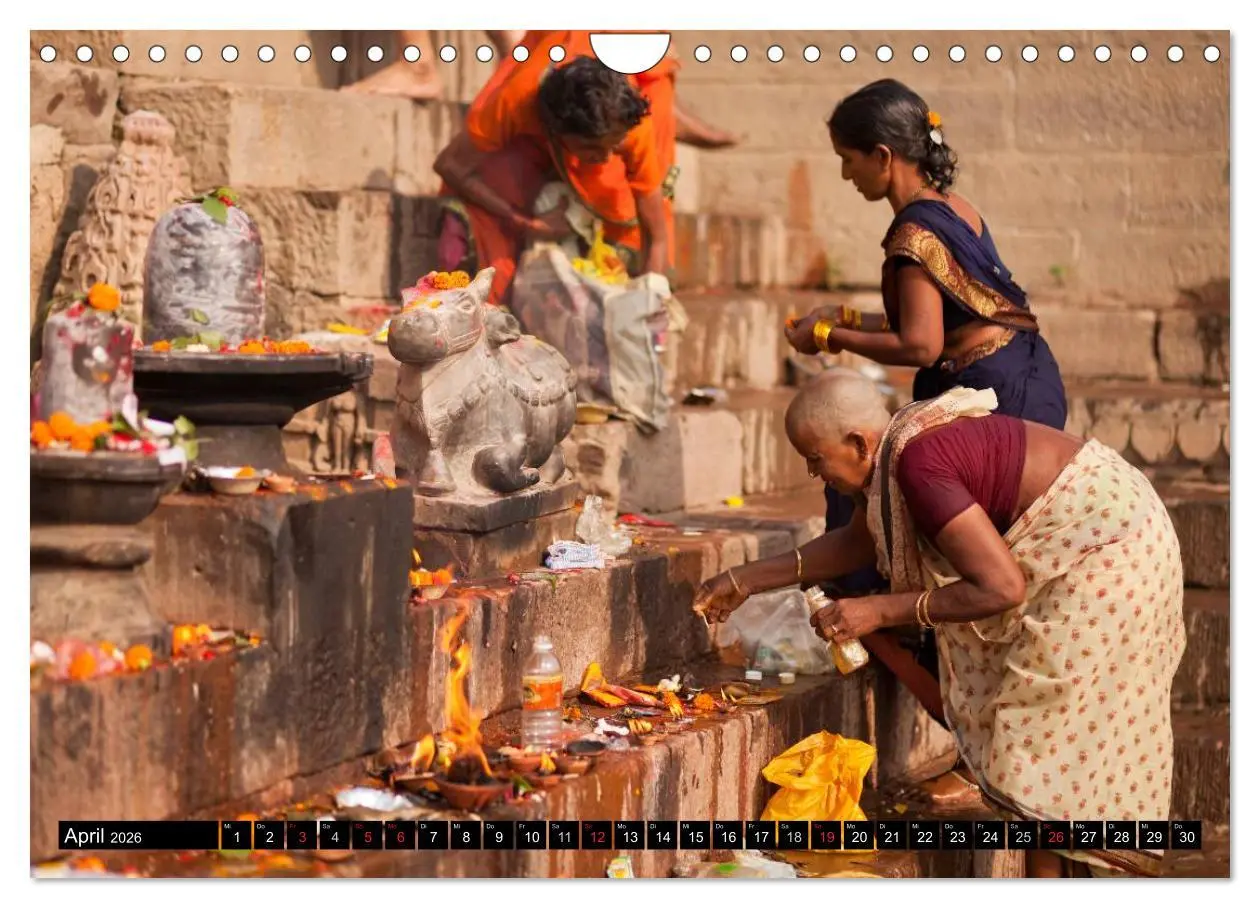 Bild: 9783516074420 | Indien - Varanasi (Wandkalender 2026 DIN A4 quer), CALVENDO...