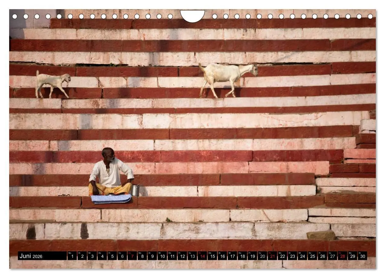 Bild: 9783516074420 | Indien - Varanasi (Wandkalender 2026 DIN A4 quer), CALVENDO...