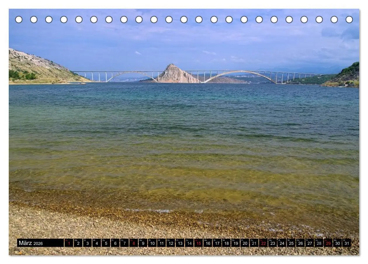 Bild: 9783516144420 | Kvarner Golf - Kroatien (Tischkalender 2026 DIN A5 quer), CALVENDO...