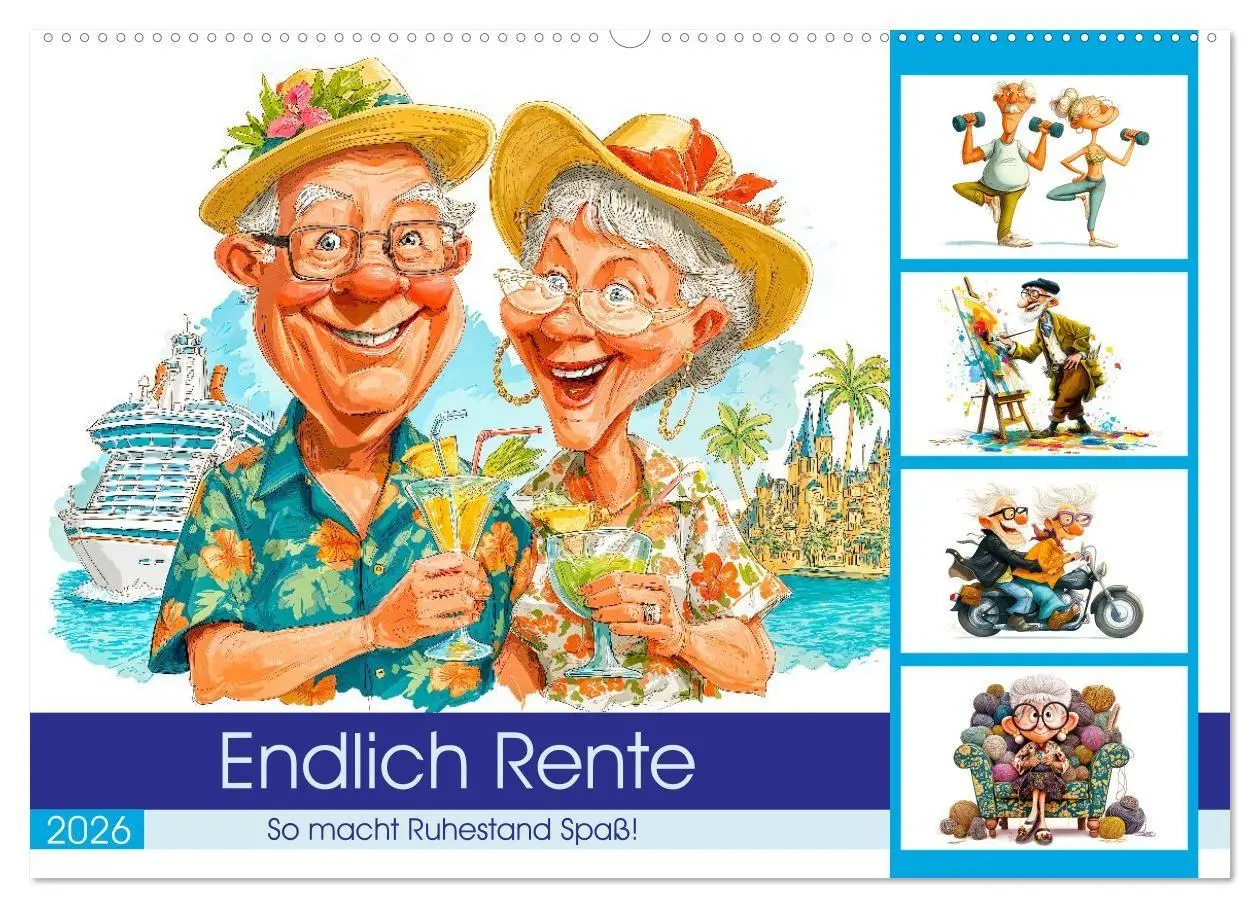 Cover: 9783516694420 | Endlich Rente - So macht Ruhestand Spaß! (Wandkalender 2026 DIN A2...