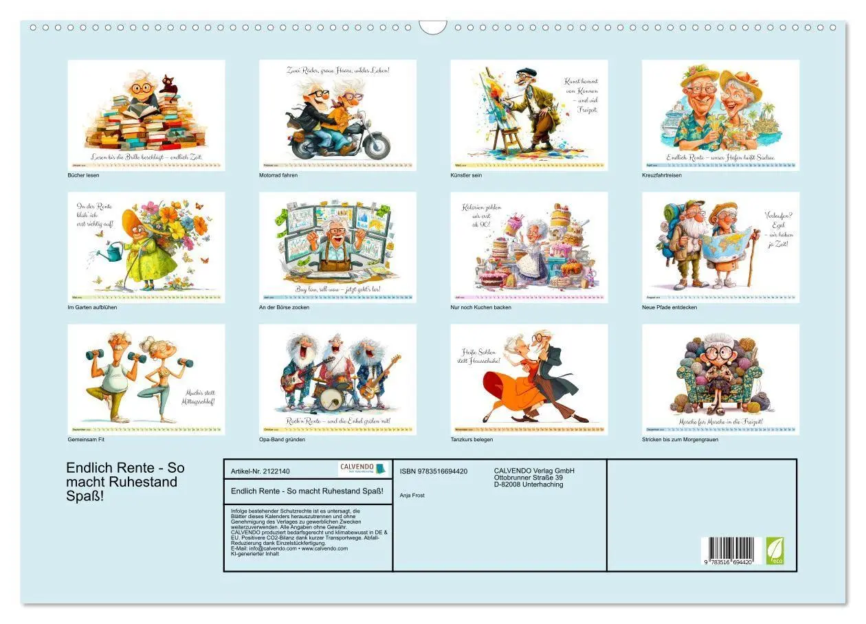 Bild: 9783516694420 | Endlich Rente - So macht Ruhestand Spaß! (Wandkalender 2026 DIN A2...