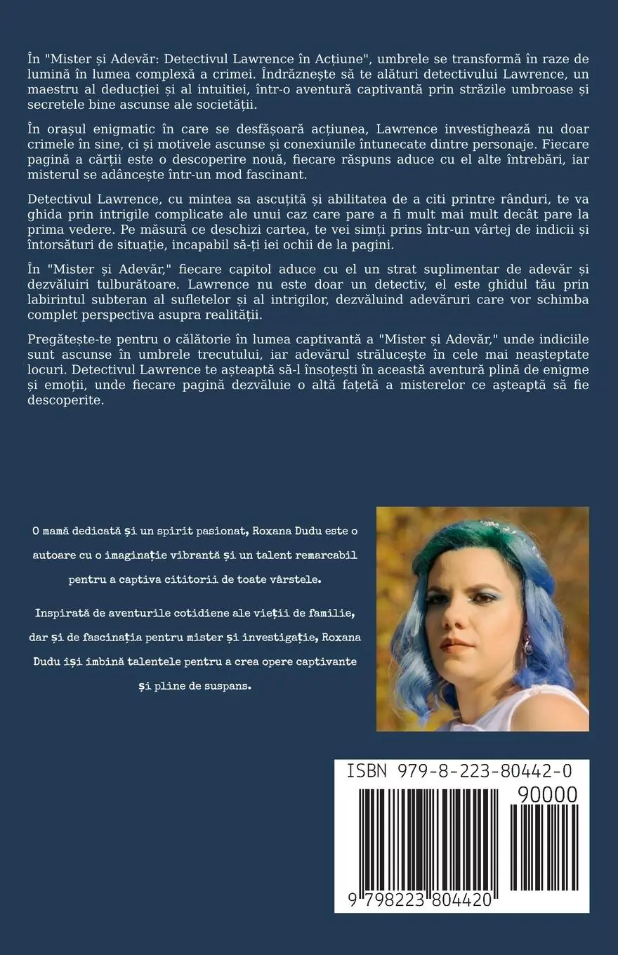 Rückseite: 9798223804420 | Mister si adevar | Detectivul Lawrence in actiune | Roxana Dudu | Buch