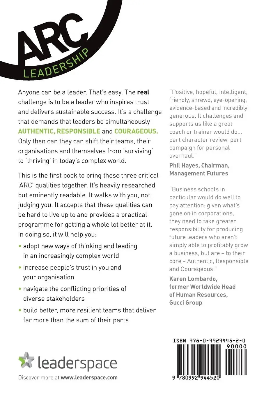 Rückseite: 9780992944520 | ARC Leadership | From Surviving to Thriving in a Complex World | Buch