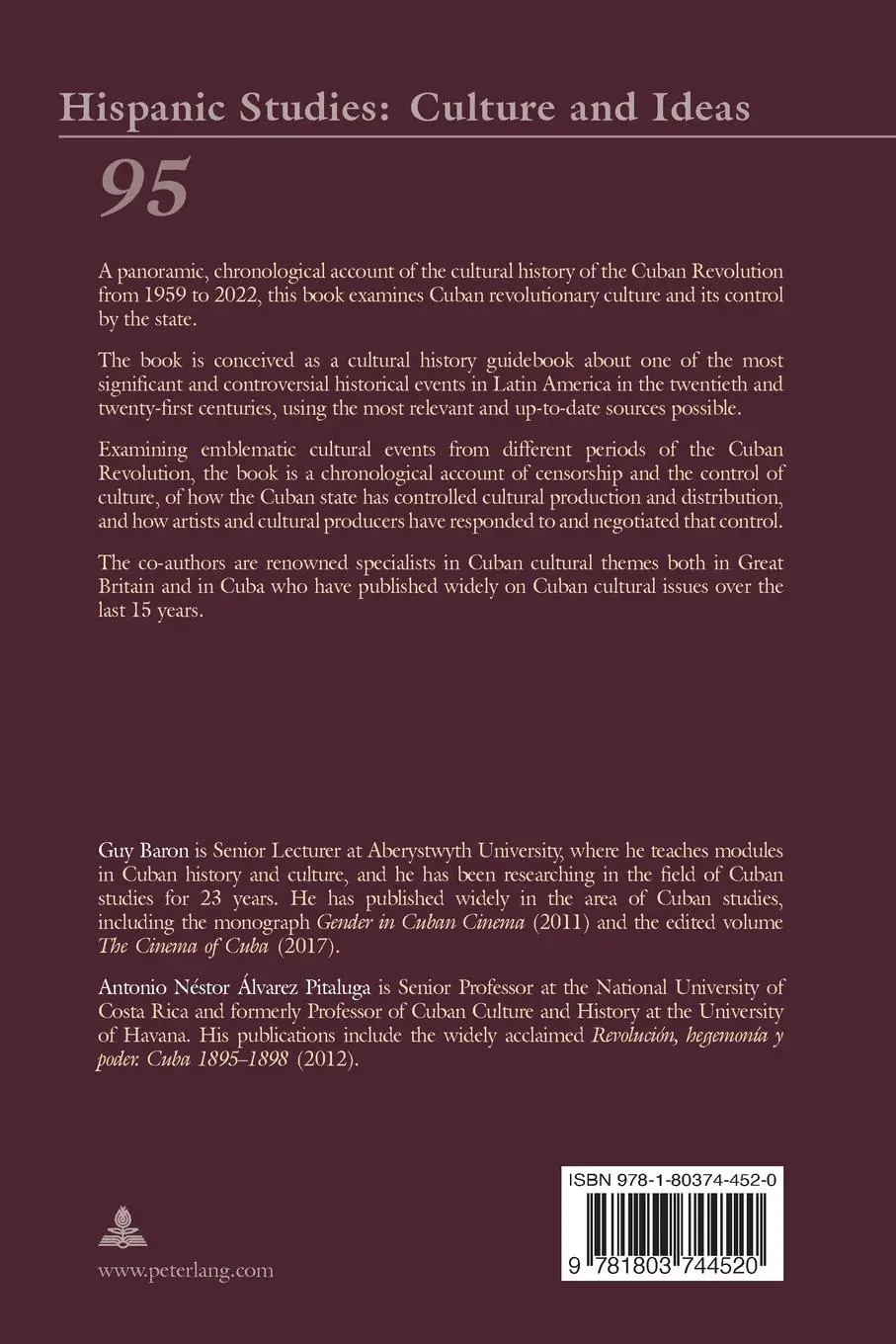 Rückseite: 9781803744520 | A Cultural History of the Cuban Revolution | Guy Baron (u. a.) | Buch