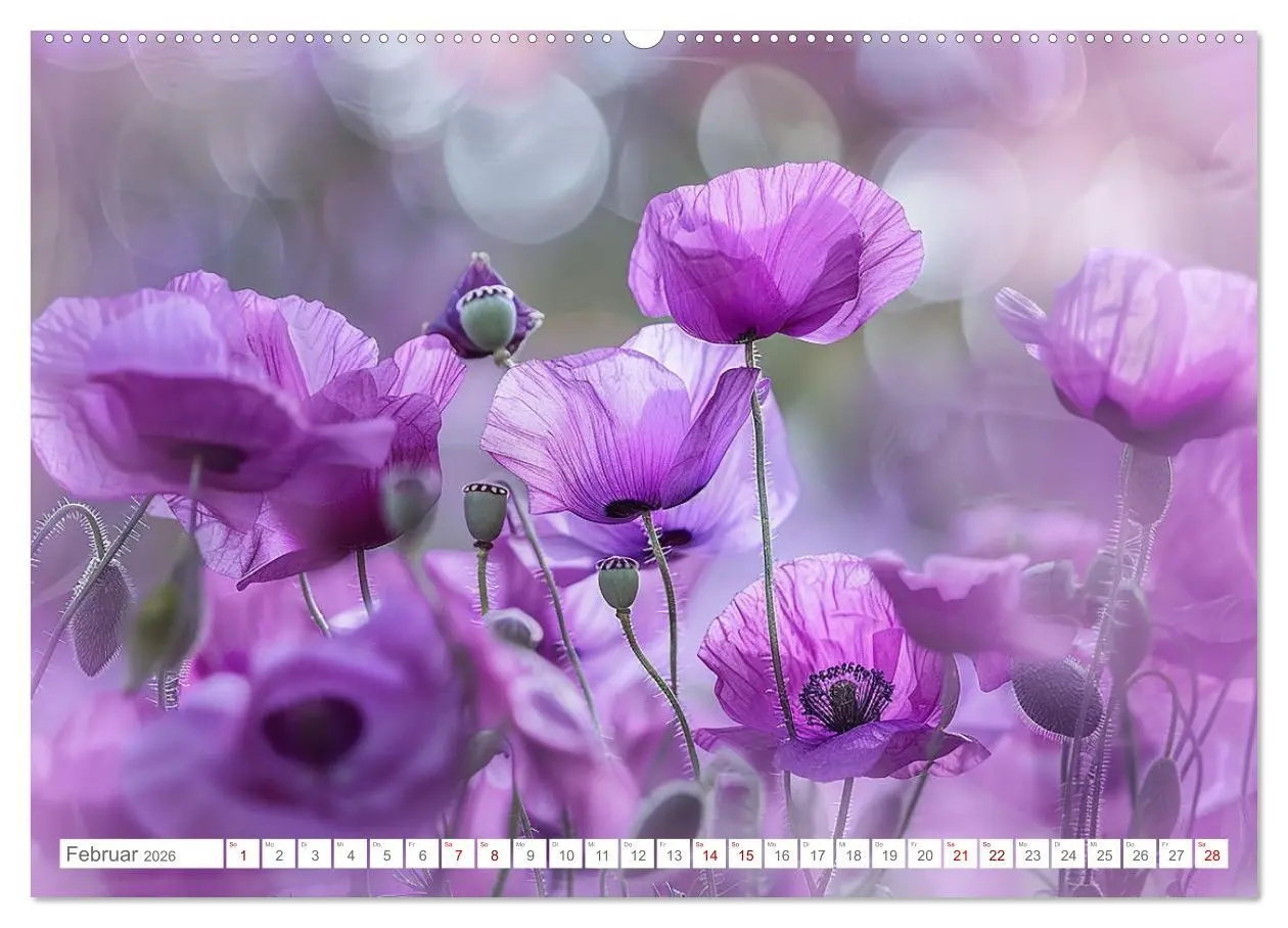 Bild: 9783457424520 | Bezaubernde Mohnblumen (Wandkalender 2026 DIN A2 quer), CALVENDO...