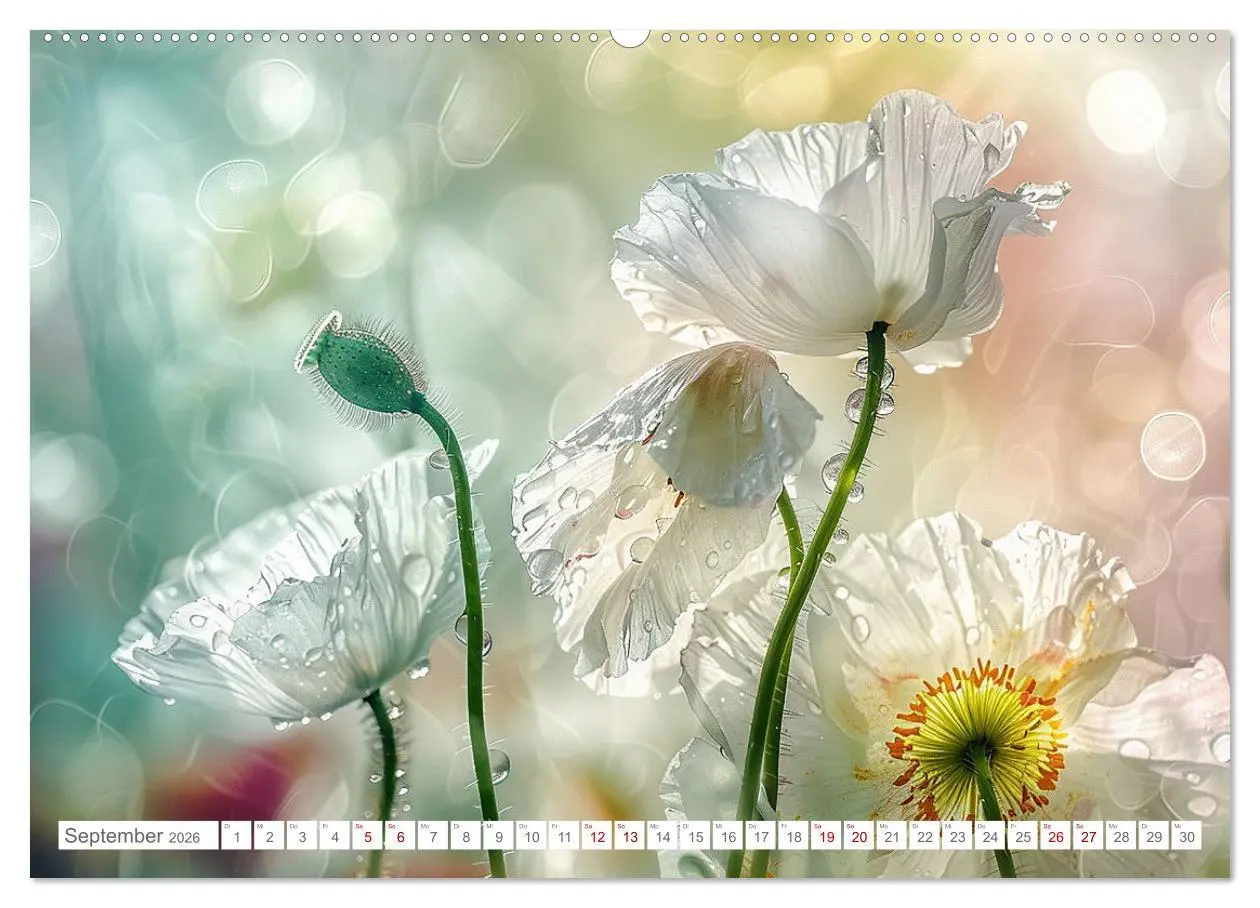 Bild: 9783457424520 | Bezaubernde Mohnblumen (Wandkalender 2026 DIN A2 quer), CALVENDO...