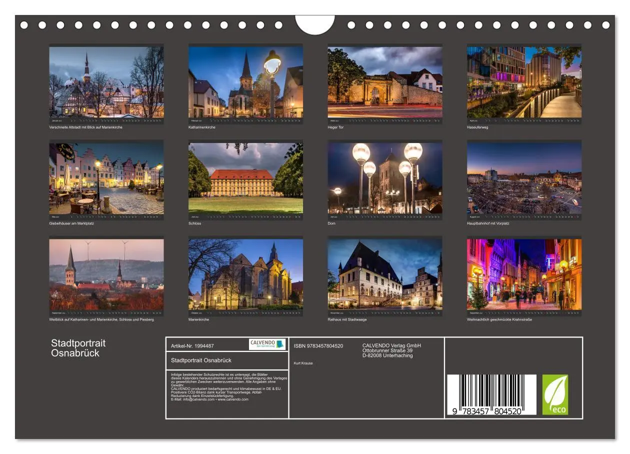 Bild: 9783457804520 | Stadtportrait Osnabrück (Wandkalender 2026 DIN A4 quer), CALVENDO...