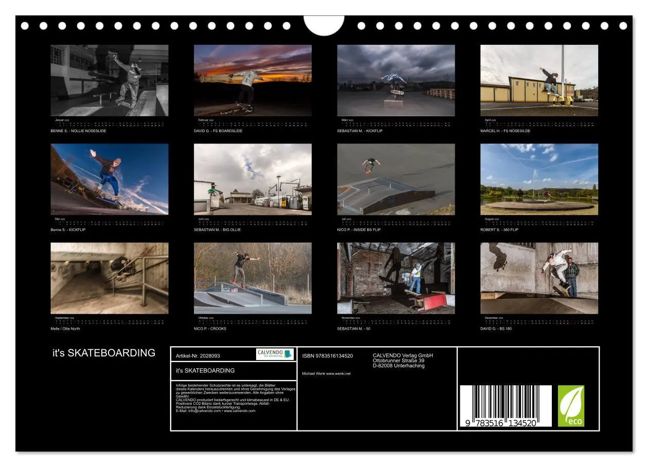 Bild: 9783516134520 | it's SKATEBOARDING (Wandkalender 2026 DIN A4 quer), CALVENDO...