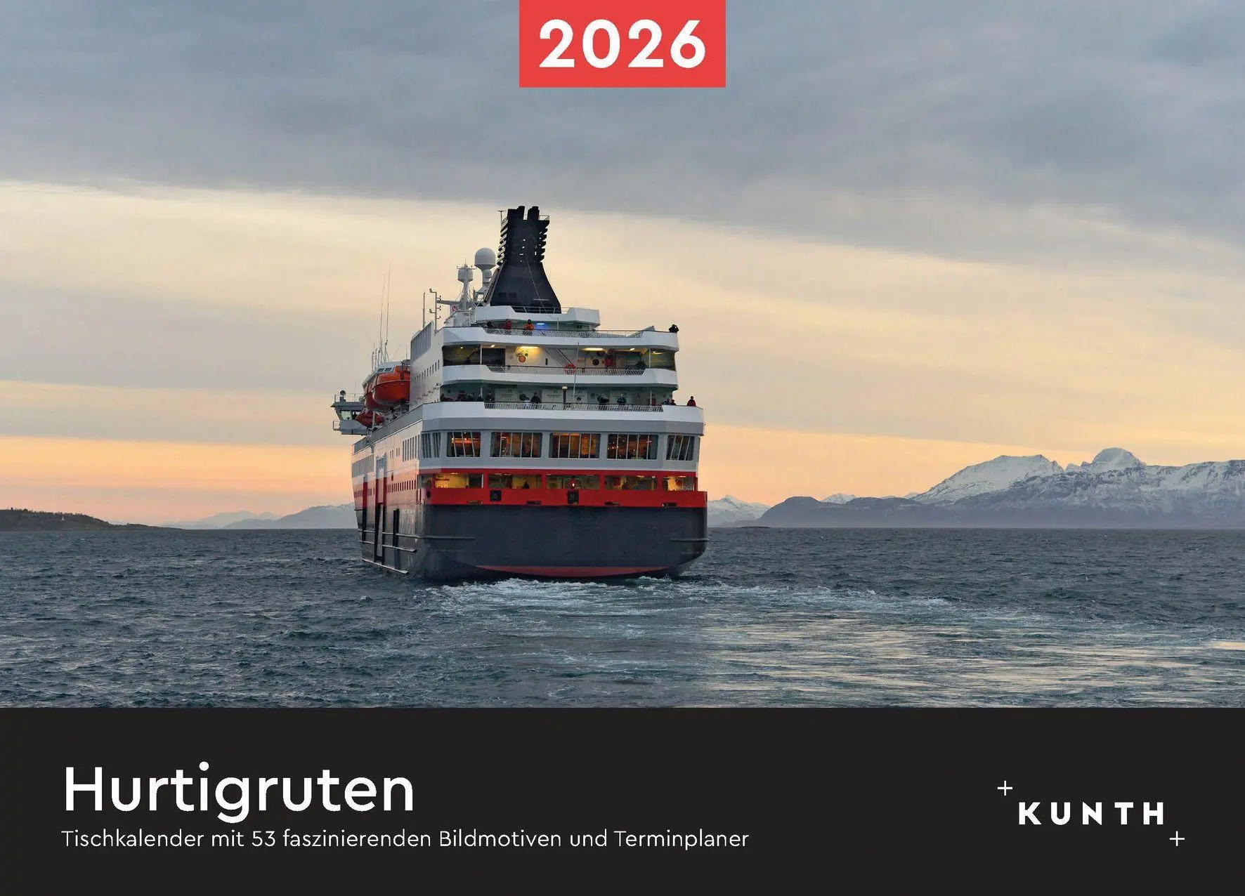 Cover: 9783965914520 | Hurtigruten - KUNTH Tischkalender 2026 | Kalender | 54 S. | Deutsch