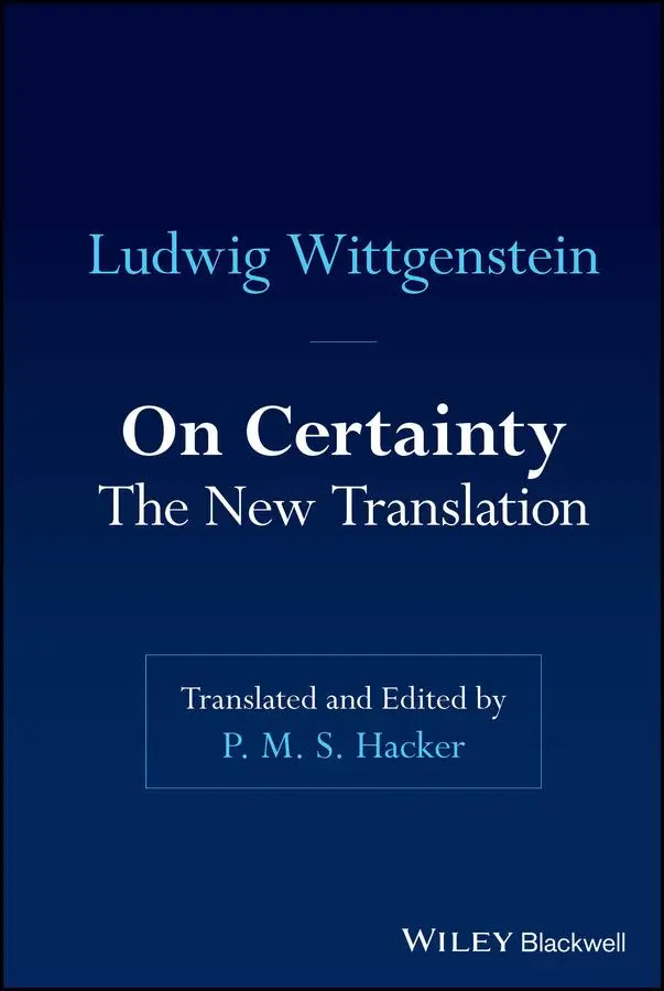 Cover: 9781394324620 | On Certainty | The New Translation | Ludwig Wittgenstein | Buch | 2025