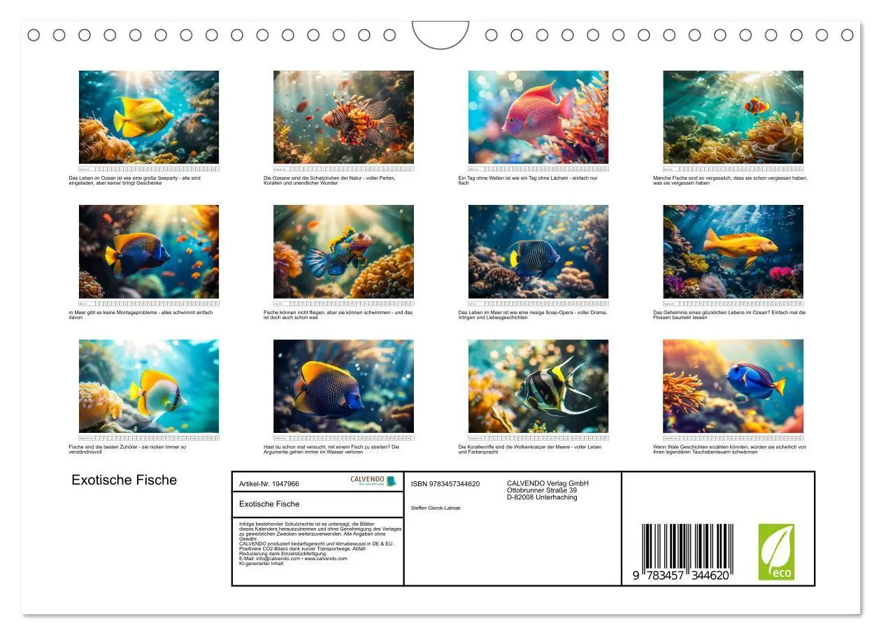 Bild: 9783457344620 | Exotische Fische (Wandkalender 2026 DIN A4 quer), CALVENDO...