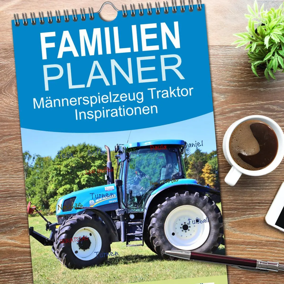 Bild: 9783516504620 | Familienplaner 2026 - Männerspielzeug Traktor Inspirationen mit 5...