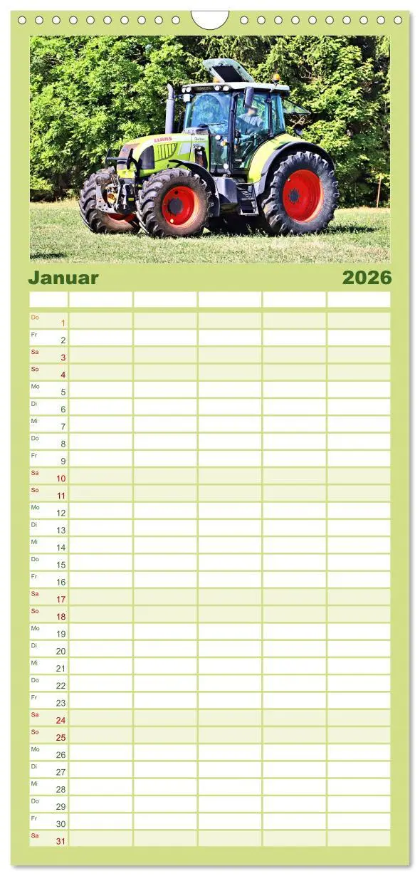 Bild: 9783516504620 | Familienplaner 2026 - Männerspielzeug Traktor Inspirationen mit 5...