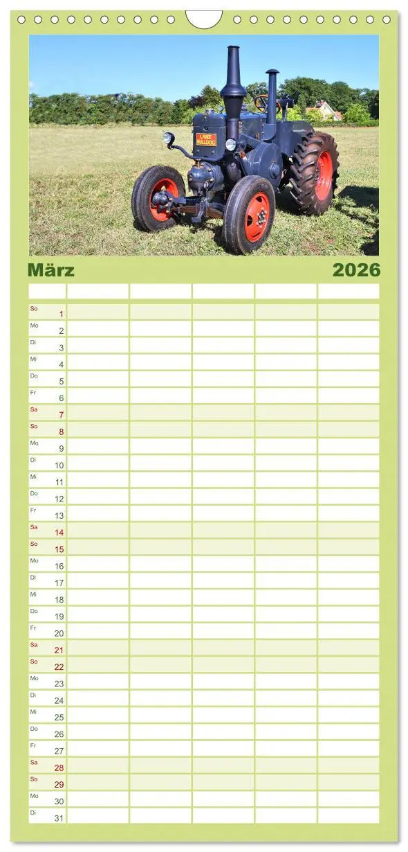 Bild: 9783516504620 | Familienplaner 2026 - Männerspielzeug Traktor Inspirationen mit 5...