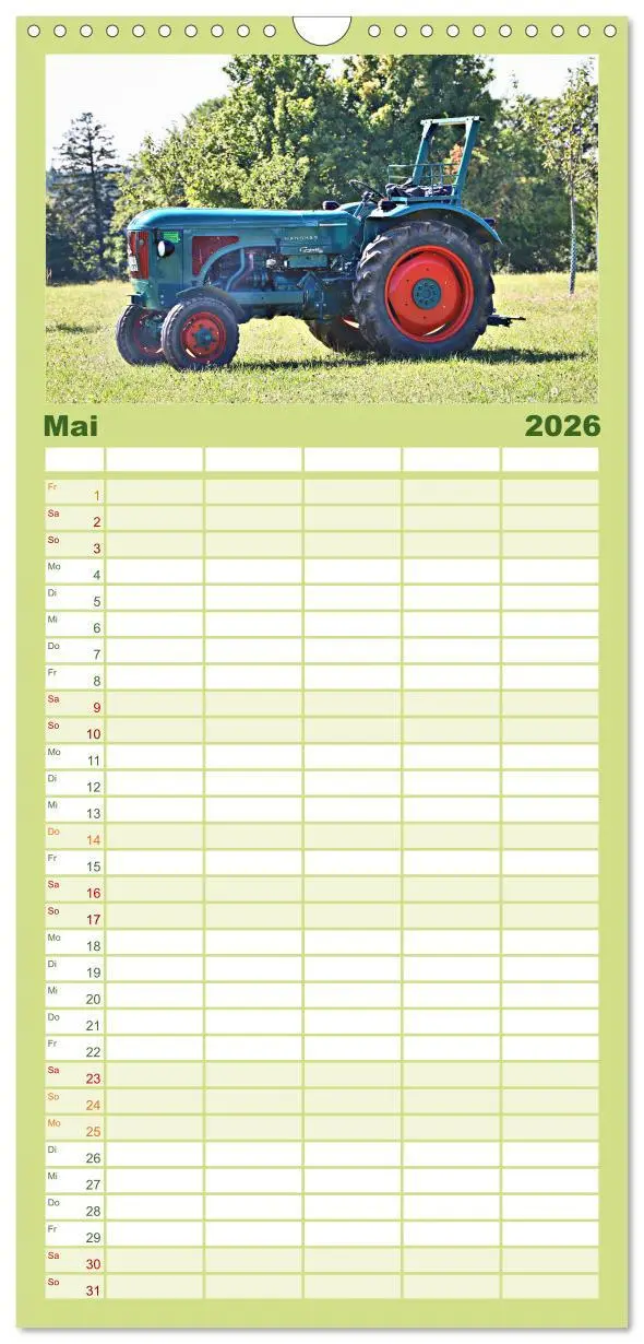 Bild: 9783516504620 | Familienplaner 2026 - Männerspielzeug Traktor Inspirationen mit 5...