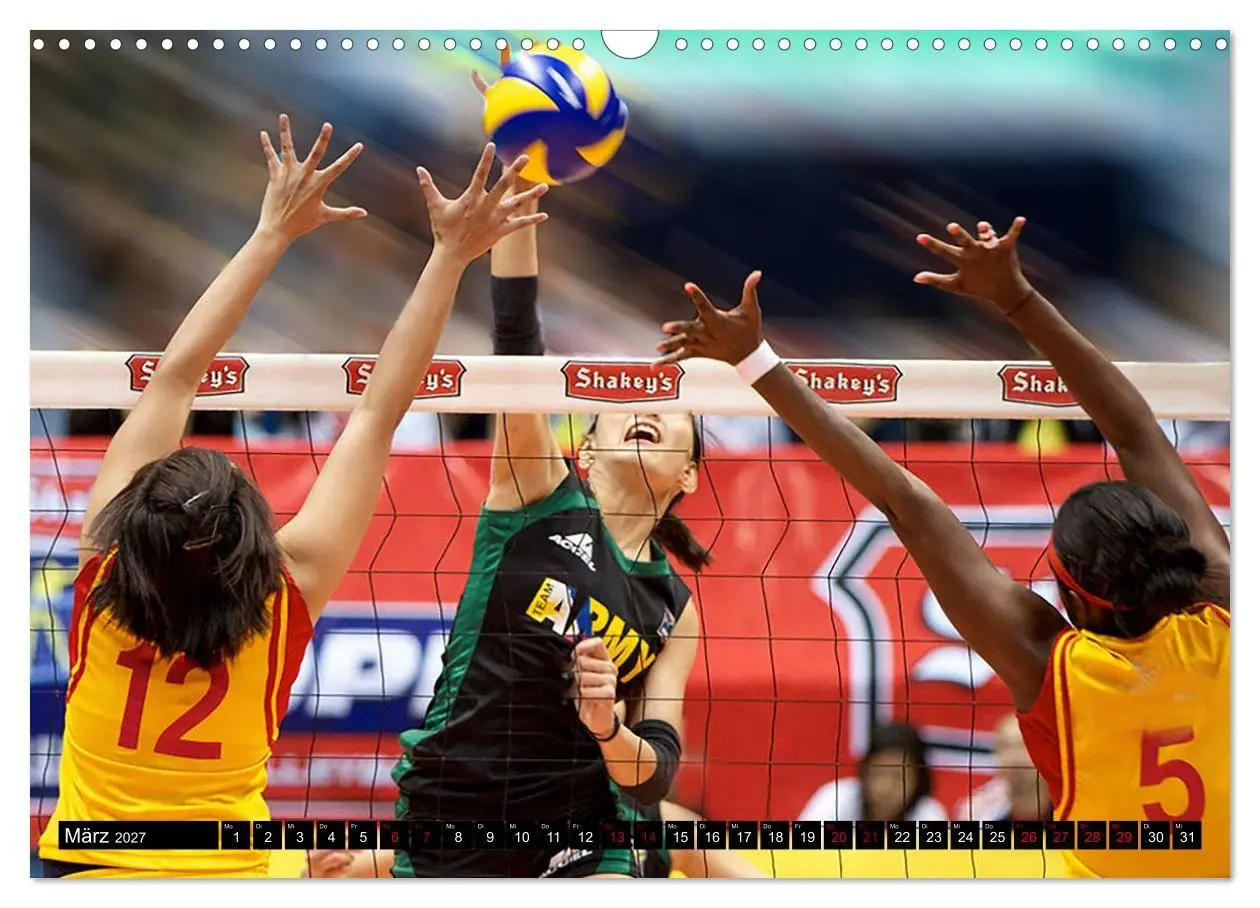 Bild: 9783569834620 | Volleyball Action (Wandkalender 2027 DIN A3 quer), CALVENDO...
