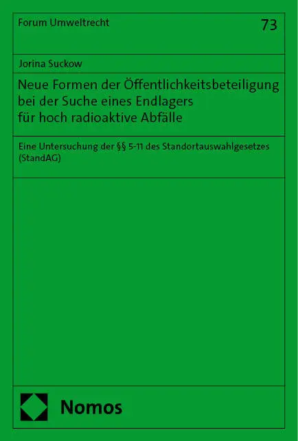 Cover: 9783756014620 | Neue Formen der Öffentlichkeitsbeteiligung bei der Suche eines...