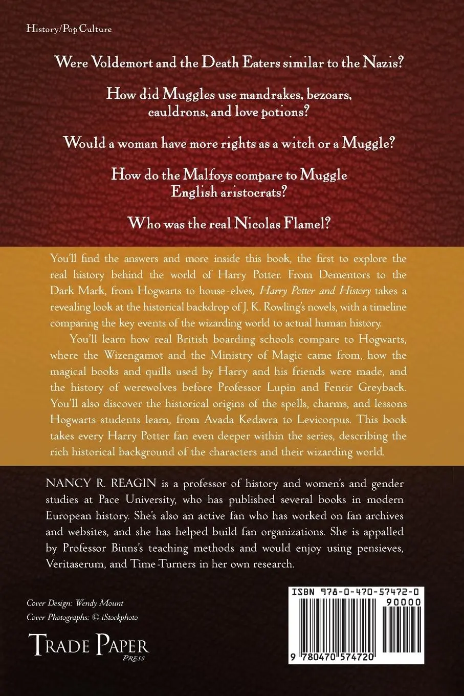 Rückseite: 9780470574720 | Harry Potter and History | Nancy R. Reagin | Taschenbuch | Englisch