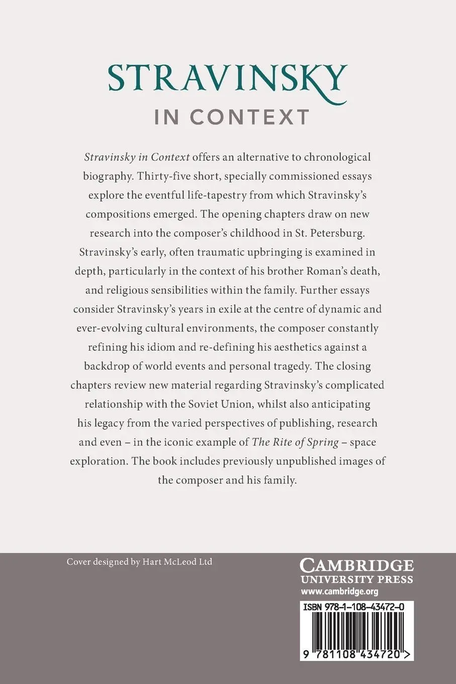 Rückseite: 9781108434720 | Stravinsky in Context | Graham Griffiths | Taschenbuch | Englisch