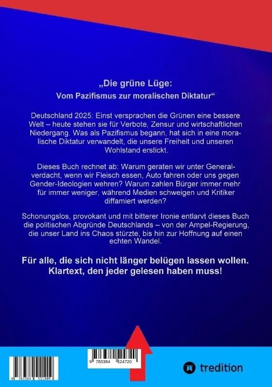 Rückseite: 9783384524720 | Die grüne Lüge | Vom Pazifismus zur moralischen Diktatur | Mike Mlakar