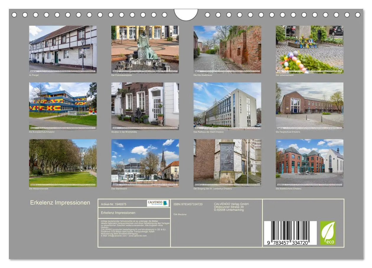 Bild: 9783457334720 | Erkelenz Impressionen (Wandkalender 2026 DIN A4 quer), CALVENDO...