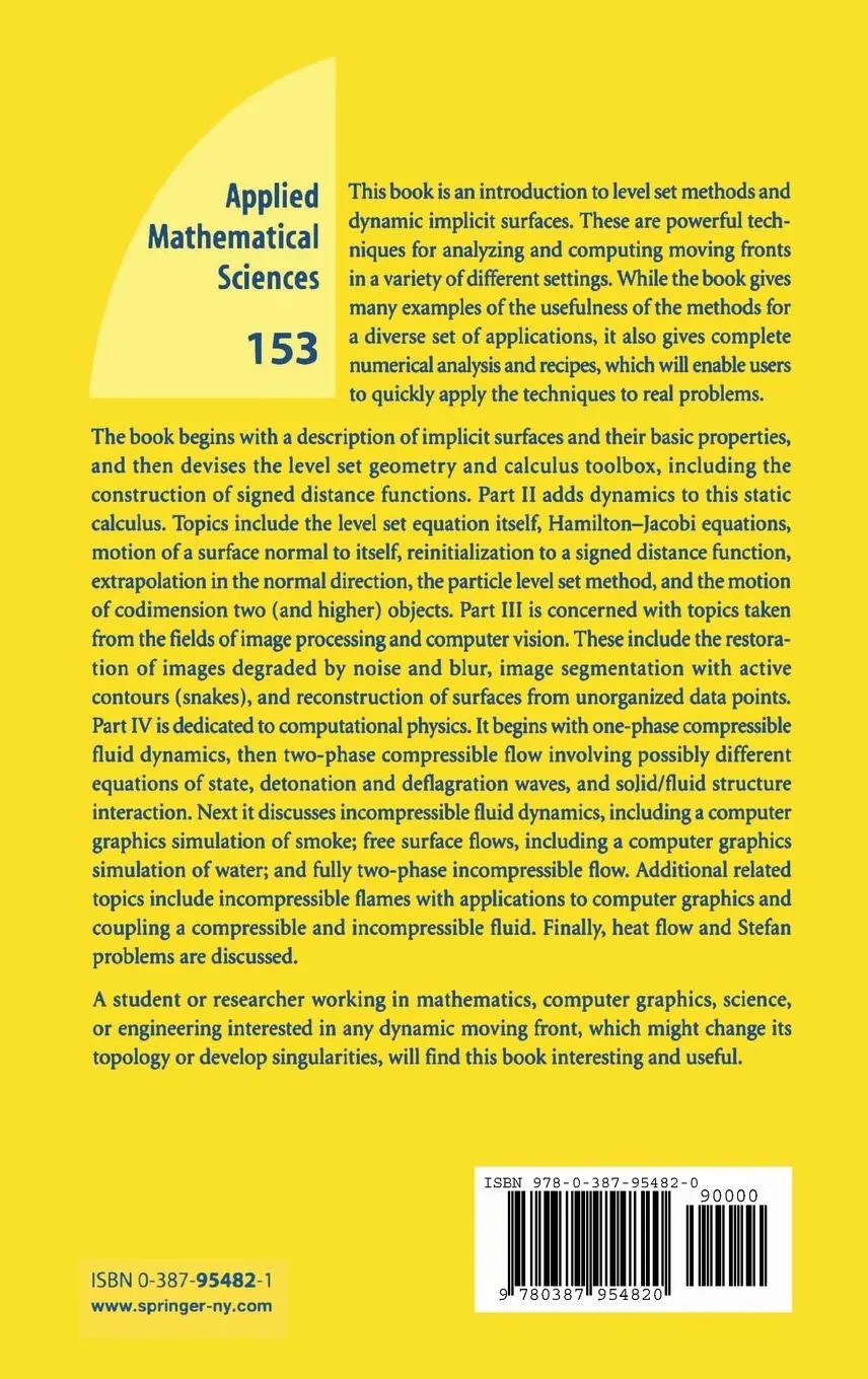 Rückseite: 9780387954820 | Level Set Methods and Dynamic Implicit Surfaces | Fedkiw (u. a.)