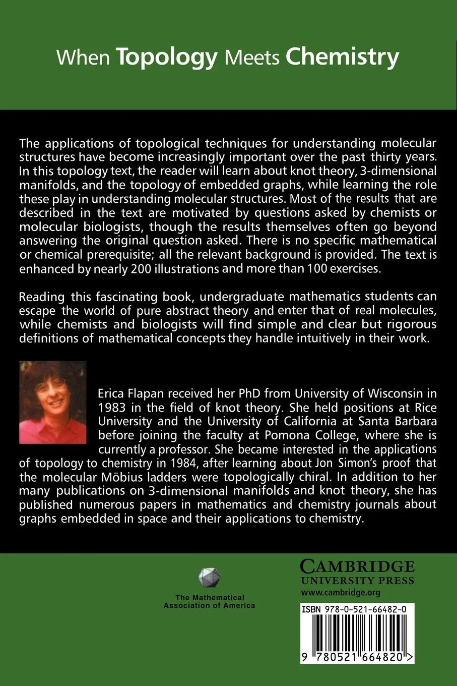 Rückseite: 9780521664820 | When Topology Meets Chemistry | Erica Flapan (u. a.) | Taschenbuch