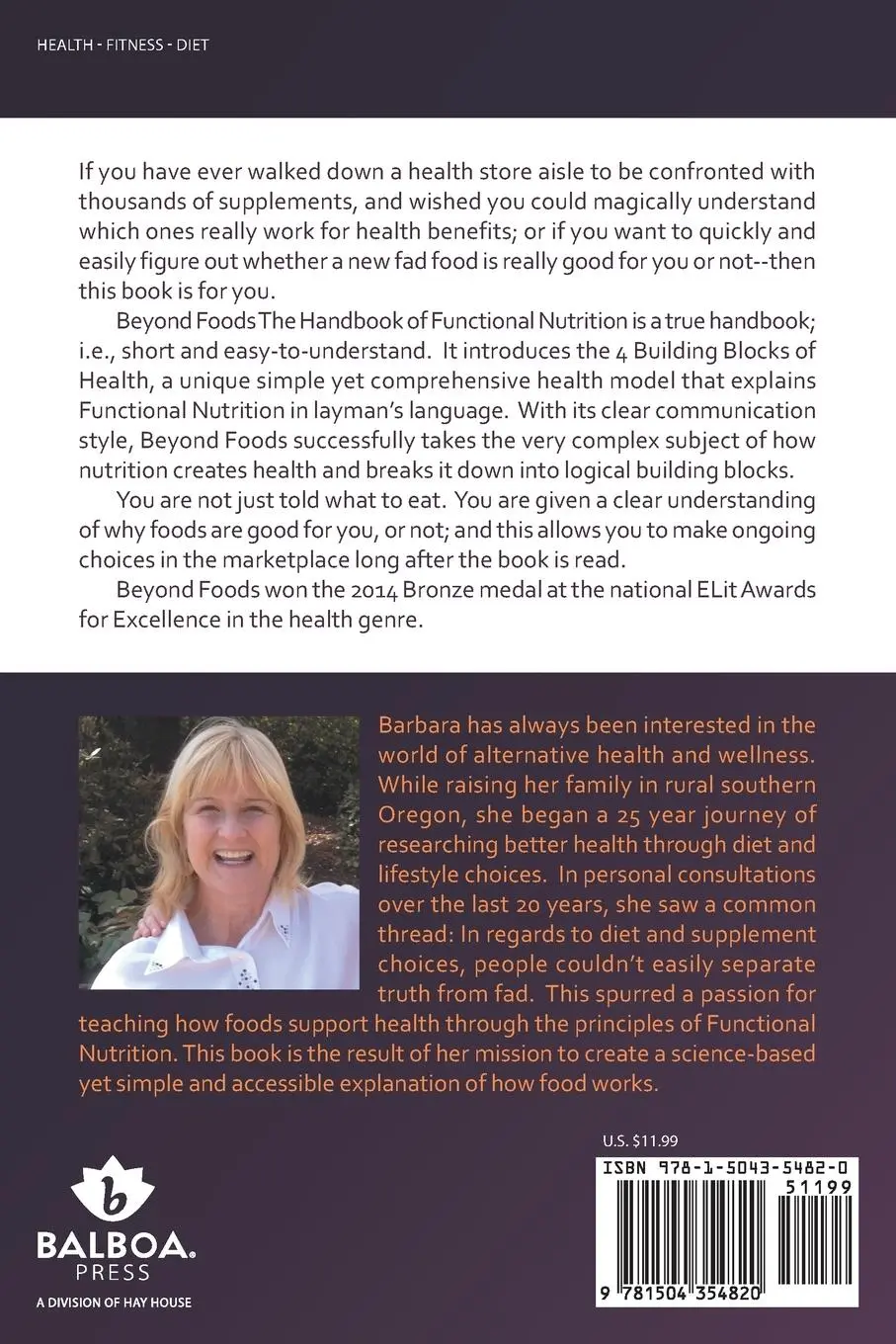Rückseite: 9781504354820 | Beyond Foods | The Handbook of Functional Nutrition | Barbara Swanson