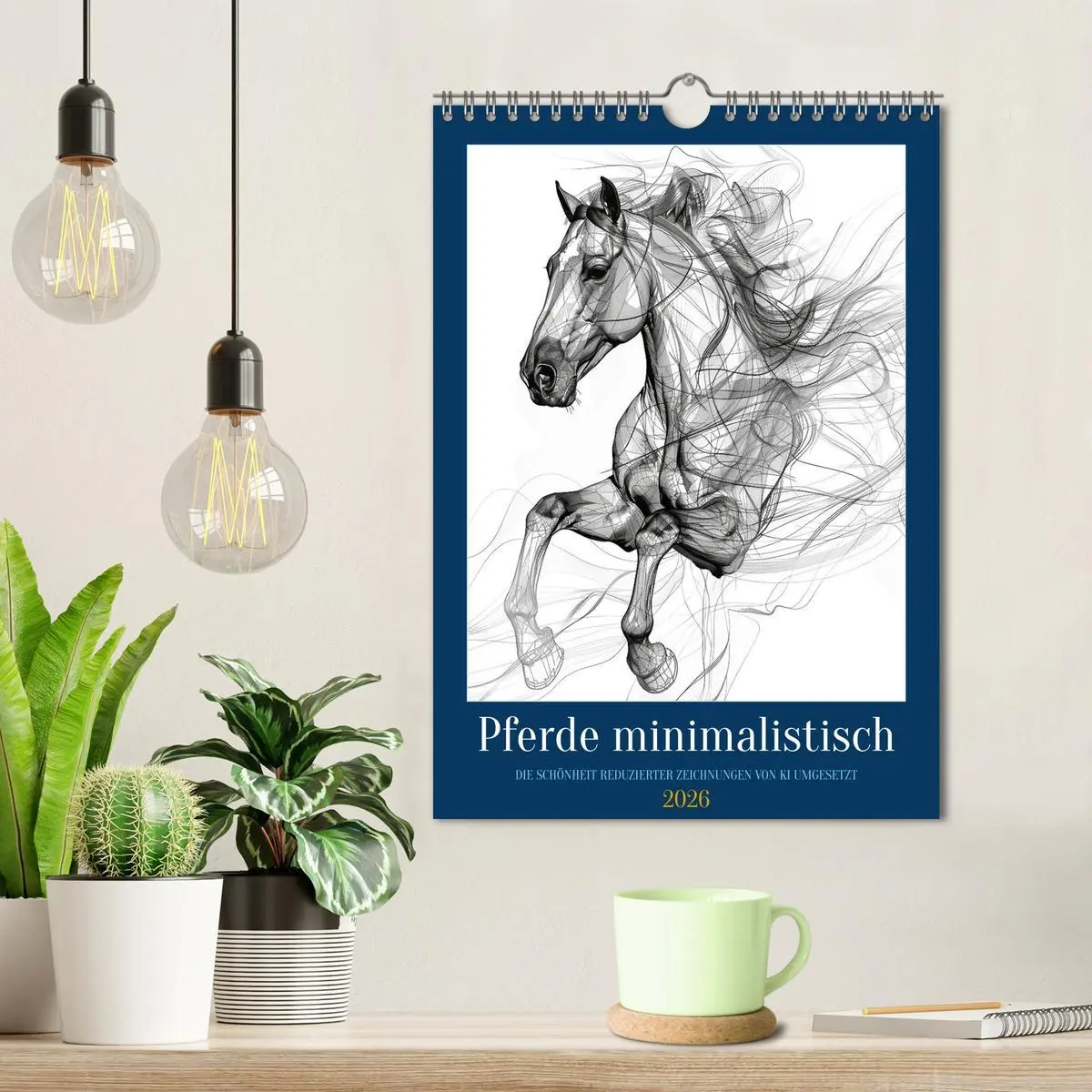 Bild: 9783516274820 | Pferde minimalistisch (Wandkalender 2026 DIN A4 hoch), CALVENDO...