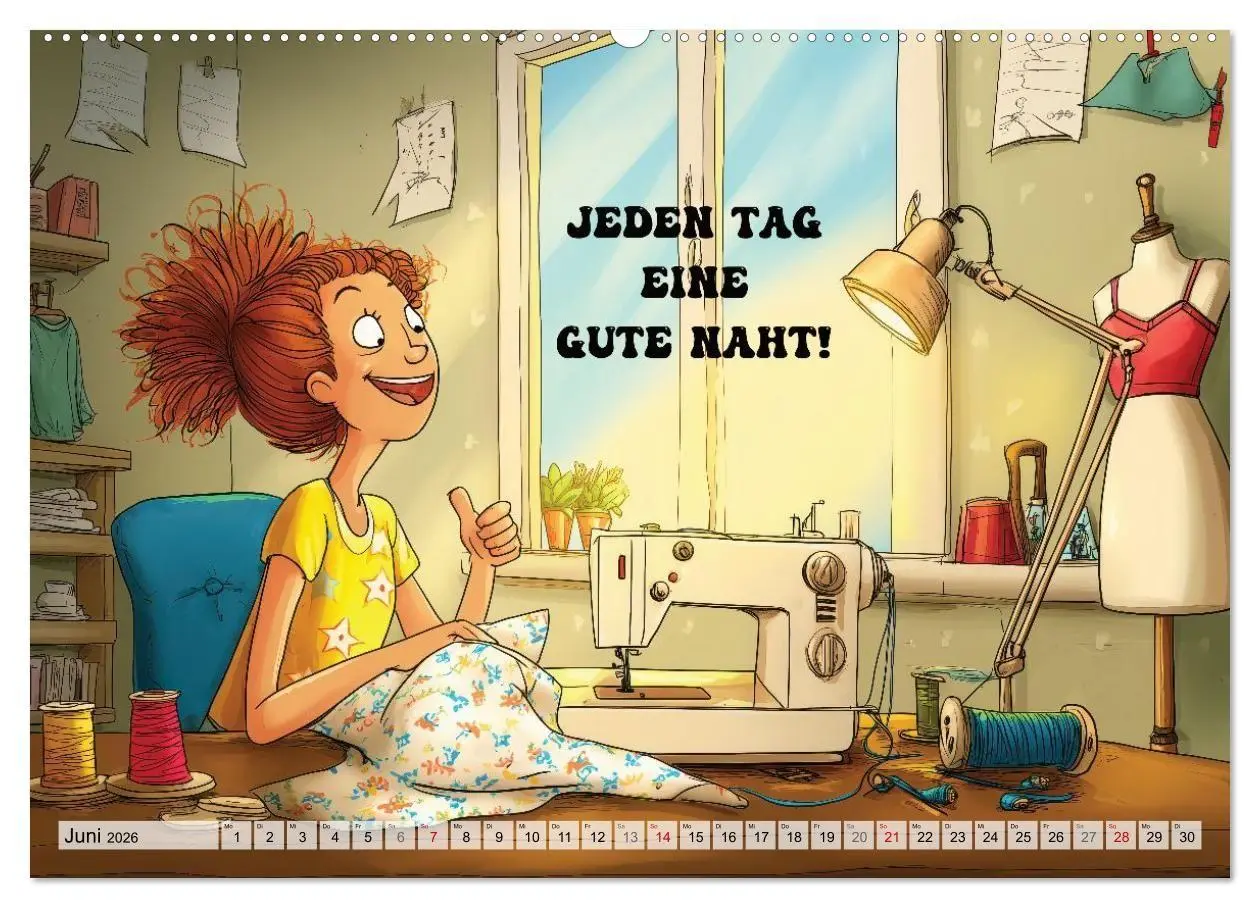Bild: 9783516654820 | Fröhlich eingefädelt (Wandkalender 2026 DIN A2 quer), CALVENDO...