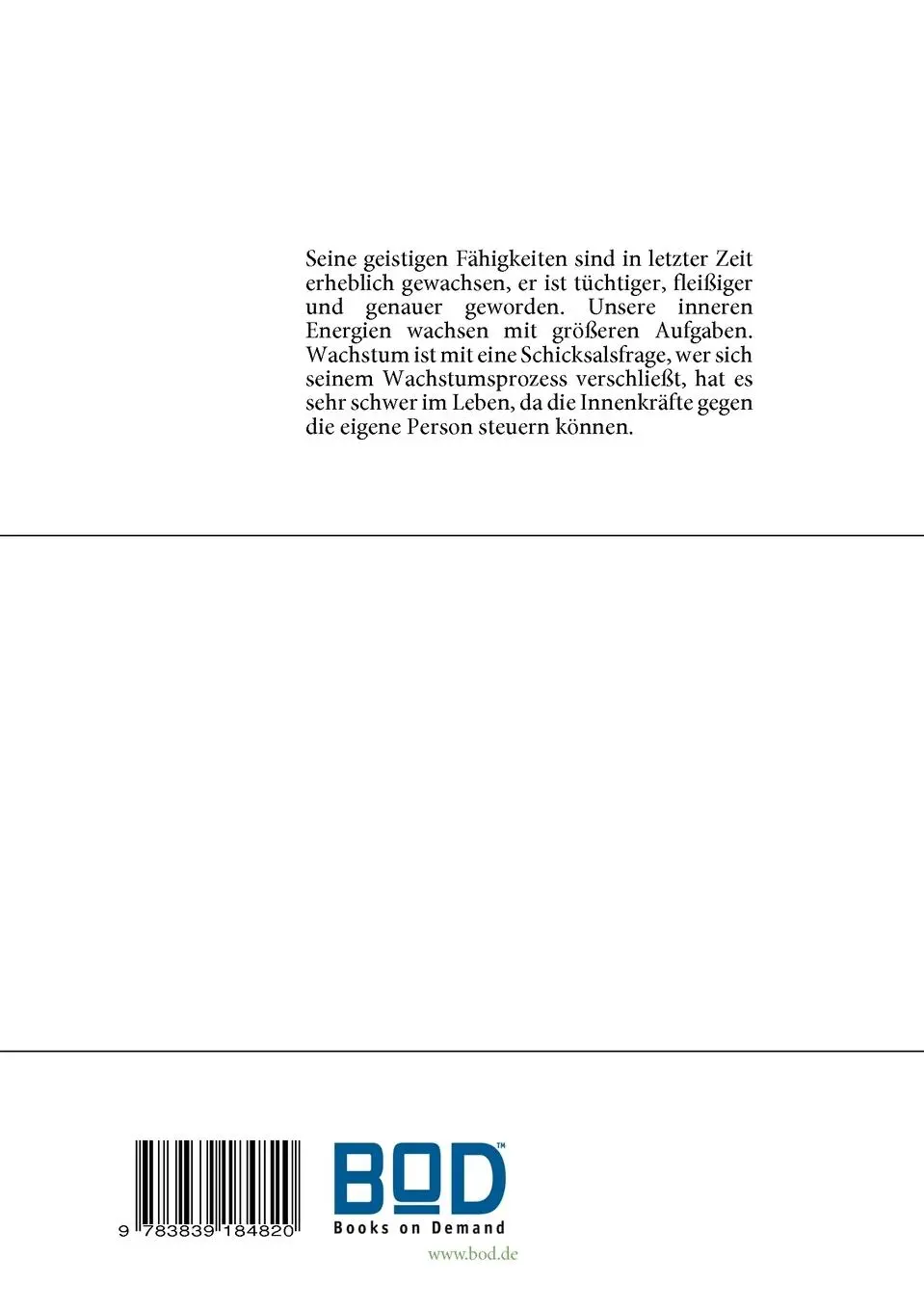 Rückseite: 9783839184820 | WELTWACHSTUM | BEWUSSTSEINSTHESEN | Heinz Sander (u. a.) | Taschenbuch