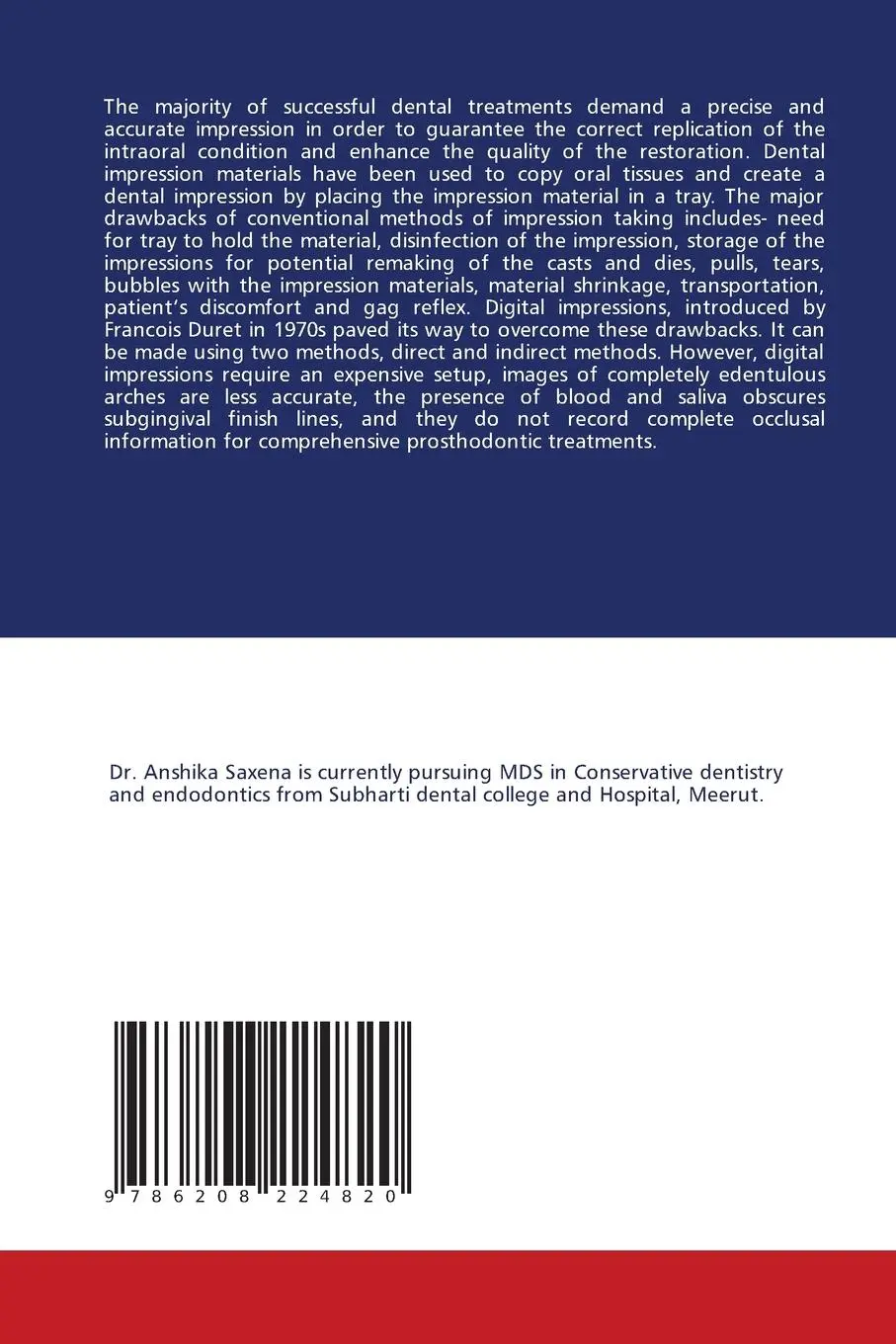 Rückseite: 9786208224820 | Intraoral Scanning | Anshika Saxena (u. a.) | Taschenbuch | Paperback