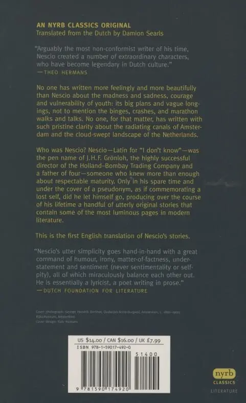 Rückseite: 9781590174920 | Amsterdam Stories | Nescio | Taschenbuch | 161 S. | Englisch | 2012