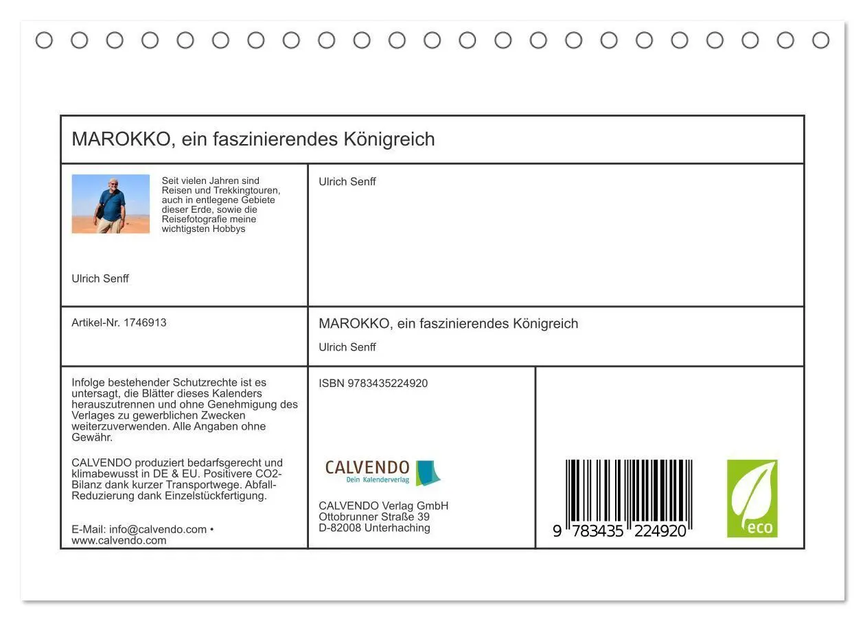 Bild: 9783435224920 | MAROKKO, ein faszinierendes Königreich (Tischkalender 2025 DIN A5...