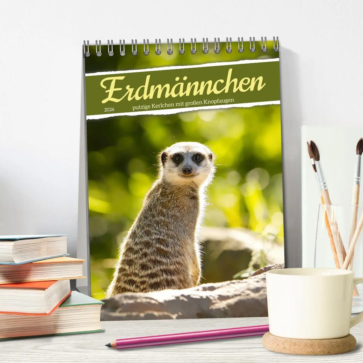 Bild: 9783516334920 | Erdmännchen, putzige Kerlchen mit großen Knopfaugen (Tischkalender...