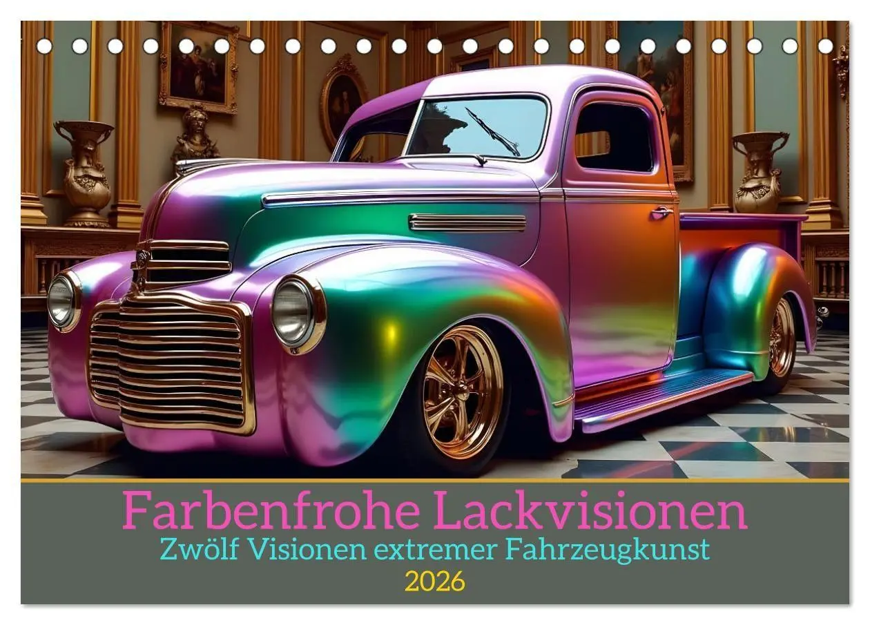 Cover: 9783516714920 | Farbenfrohe Lackvisionen (Tischkalender 2026 DIN A5 quer), CALVENDO...