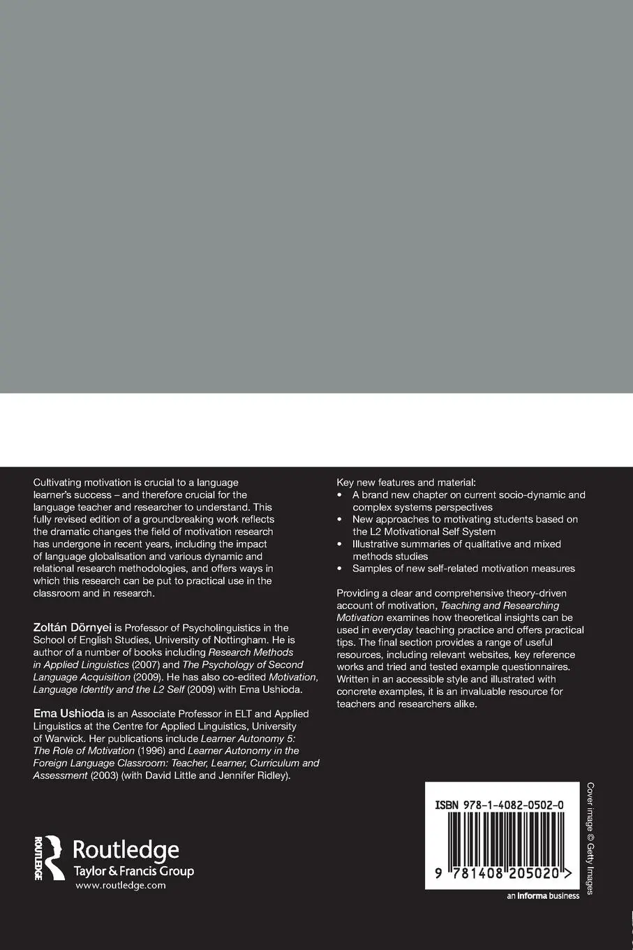 Rückseite: 9781408205020 | Teaching and Researching | Motivation | Zoltán Dörnyei (u. a.) | Buch