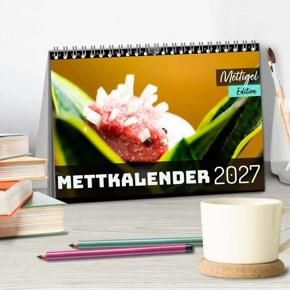 Bild: 9783569485020 | Mettkalender - Mettigel Edition (Tischkalender 2027 DIN A5 quer),...