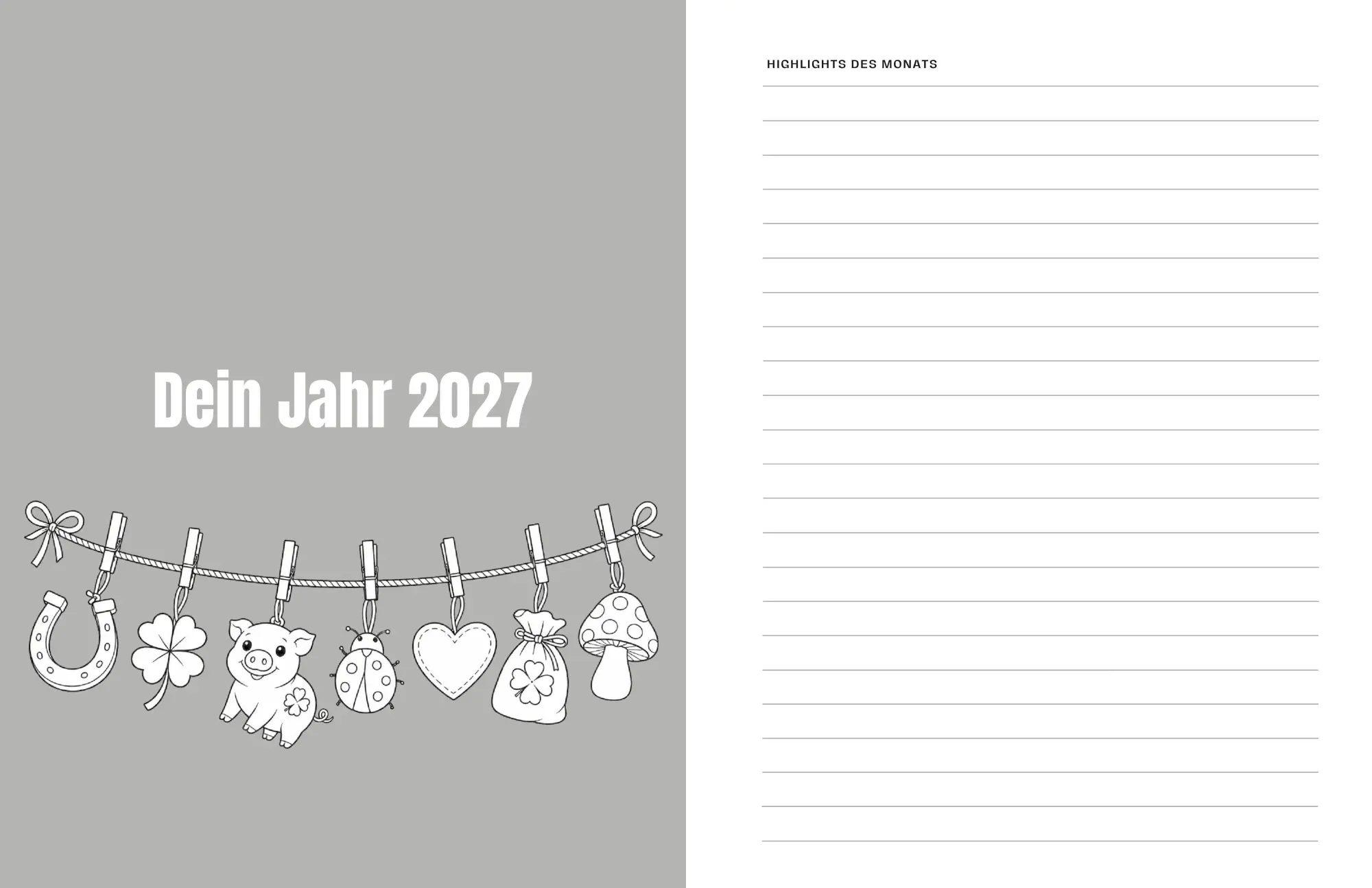 Bild: 9783990515020 | Jahresträume 2027 - Kalender zum Ausmalen, Träumen und Innehalten