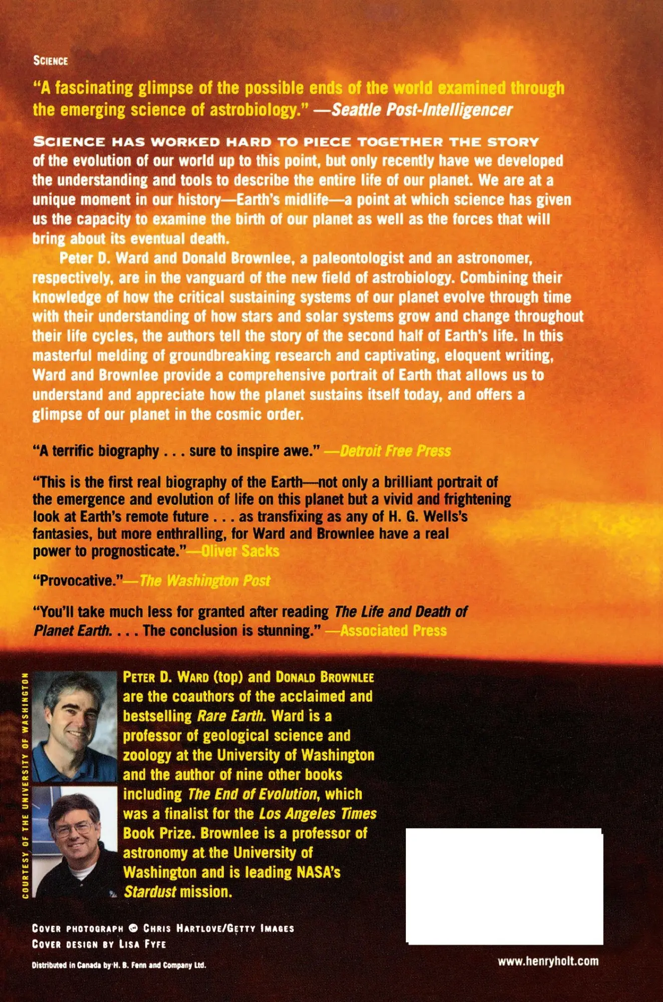 Rückseite: 9780805075120 | The Life and Death of Planet Earth | Peter Ward (u. a.) | Taschenbuch
