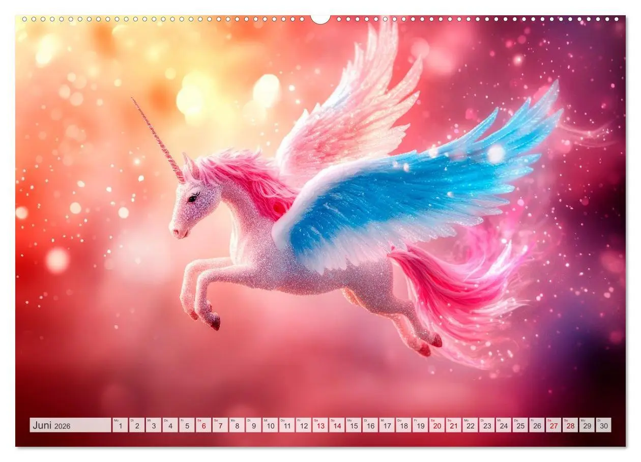 Bild: 9783516215120 | EINHORNZAUBER Traumhafte Glitzerwelt (Wandkalender 2026 DIN A2...