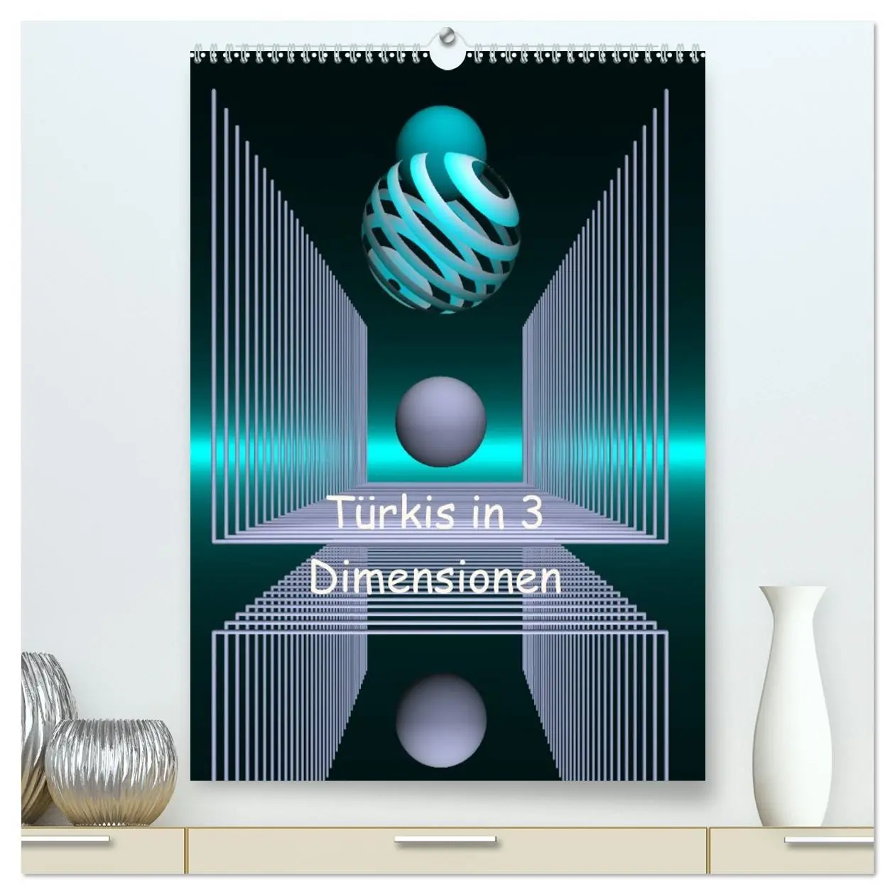 Cover: 9783516385120 | Türkis in 3 Dimensionen (hochwertiger Premium Wandkalender 2026 DIN...